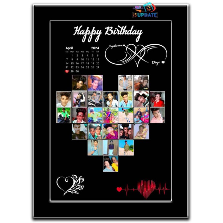 BBF01 Personalized Birthday Calendar Frame