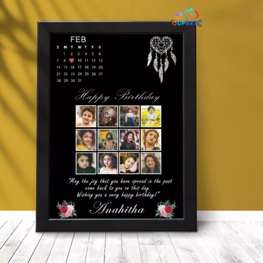 BBF13 – Personalized Birthday Photo frame (12 Photos)