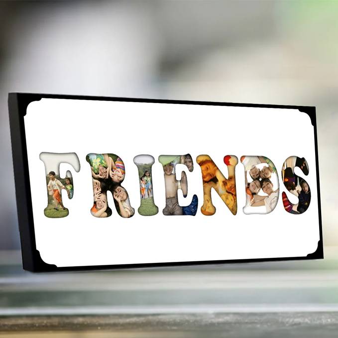 UPGNFR 04 Name collage Frames plastic frames with edge production