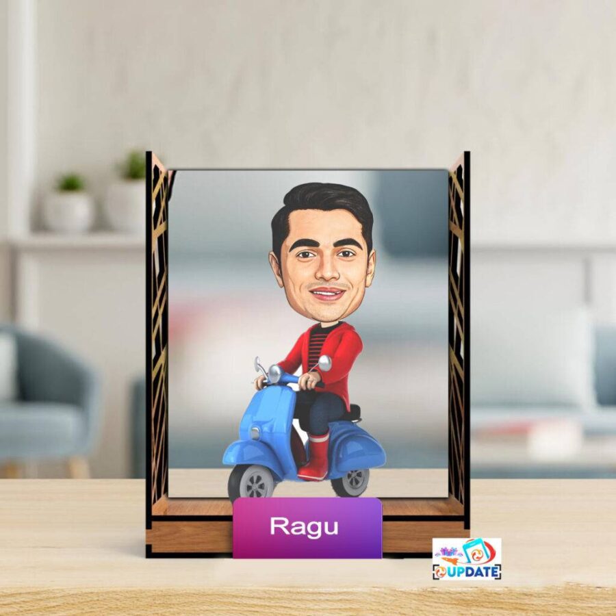 UPGTF 24 Character Caricature box (Motorcycle Rider-4)