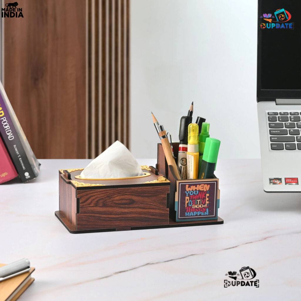 Pen Stand with Wooden Desk Organizer with Tissue Holder 04 10 Scaled 900x900