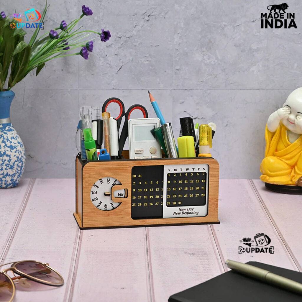 Retro Radio Look Calendar Desk Organizer | Lifetime Calendar | Desk Accessories 04 9 Scaled 900x900