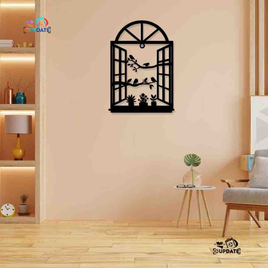 Birds on the branch-wall hanging decor-E0021990 (Size : 23 X 16 Inch)
