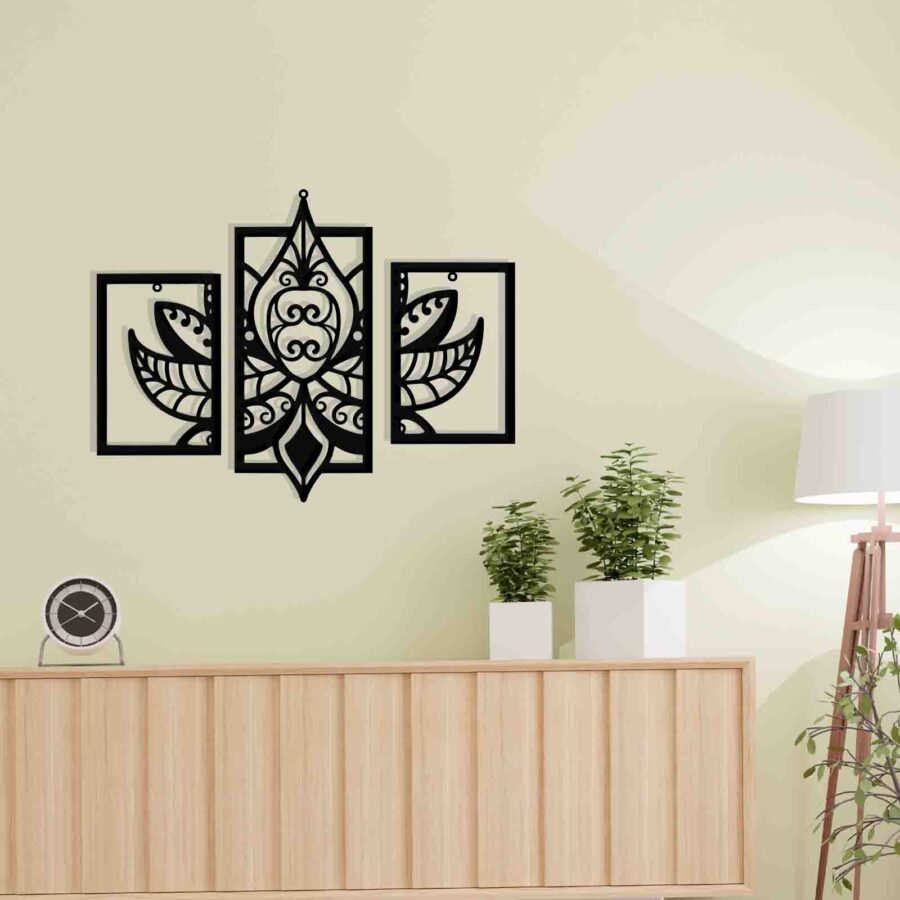 Flower-wall hanging decor -E0021868 (Size : 29 X 22 Inch)