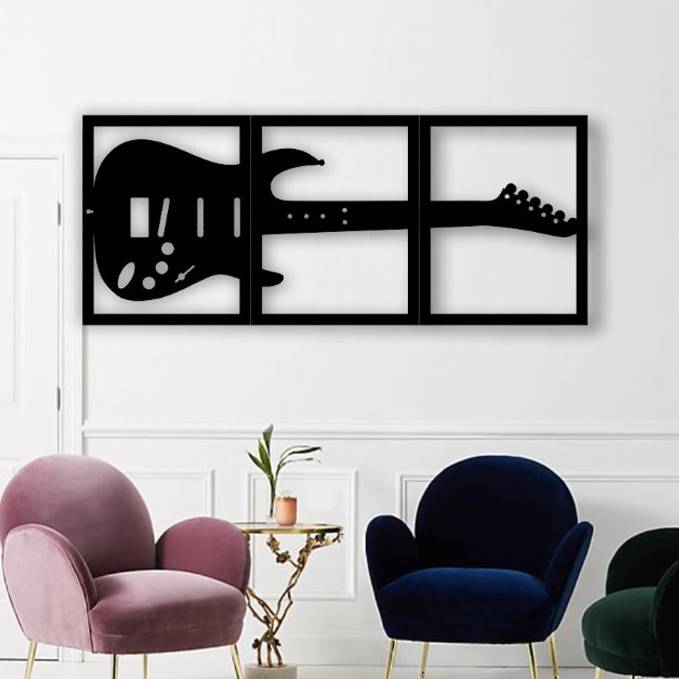 Guitar wall hanging decor E0021395 (Size : 48 X 20 Inch)