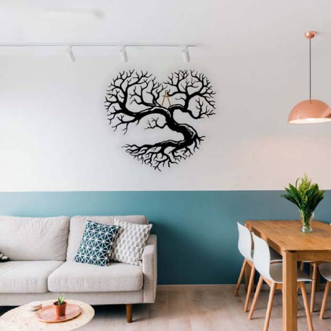 Heart tree wall decor-E0014578 (Size : 15 X 17 Inch)