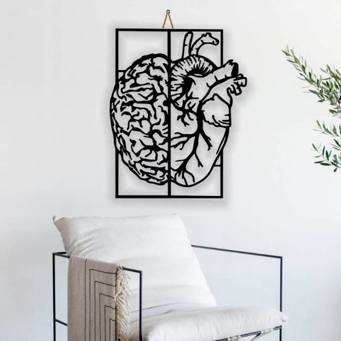 Heart wall hanging decor E0021662 (Size : 18 X 22 Inch)
