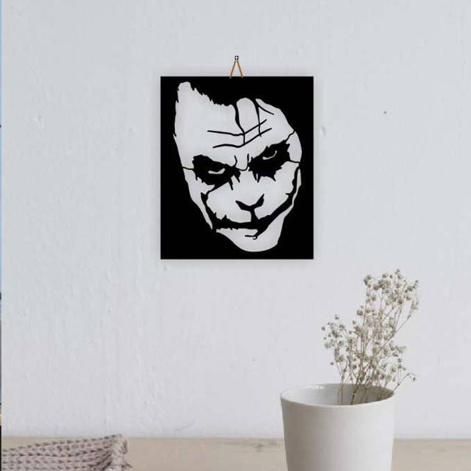Joker face wall hanging decor (Size : 18 X 21 Inch) Joker Face Wall Decor 3