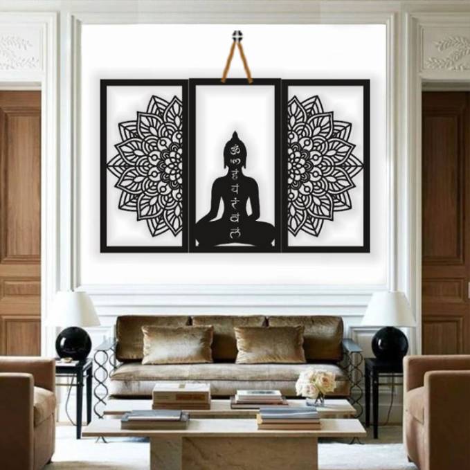 Mandala wall hanging decor E0021384 (Size : 18 X 28 Inch)