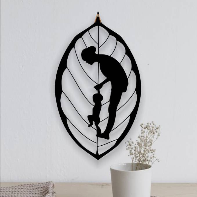 Mother and baby wall hanging decor -E0021664 (Size : 13 X 22 Inch)