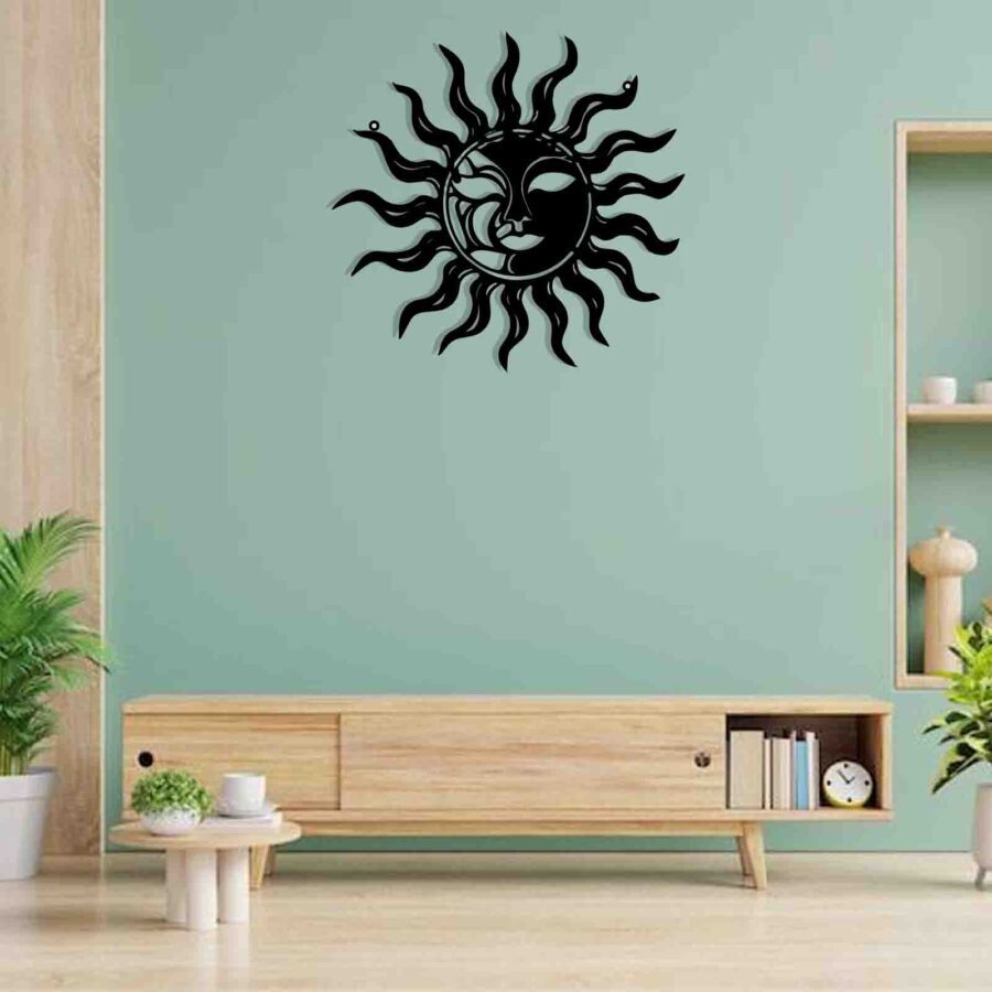 Sun wall decor-wall hanging decor-E0022825(Size : 17 X 17 Inch)