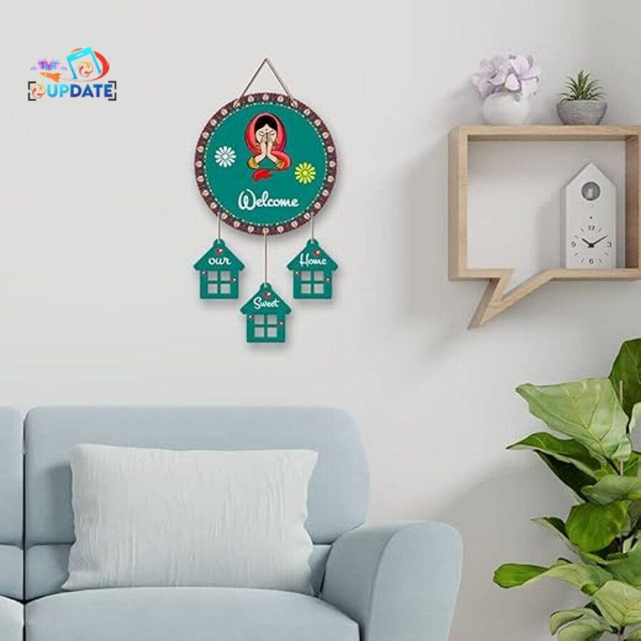 Welcome Wooden Wall Hanging - Personalized Welcome Name Board (Sublimation Print Or Photo Print Available)