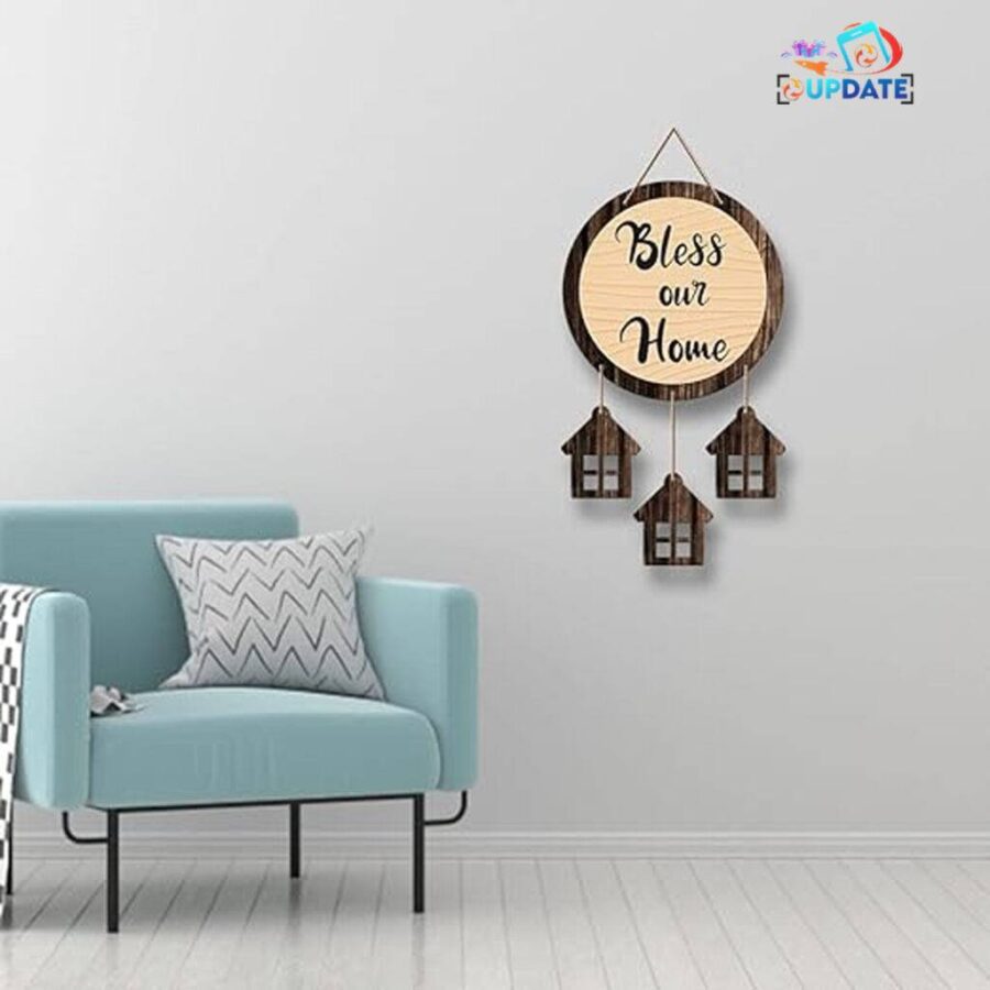 Bless Our Home – Personalized Welcome Name Board (Sublimation Print Or Photo Print Available)