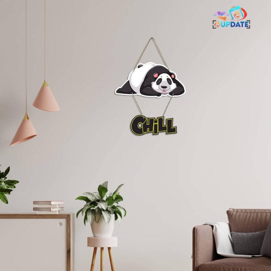 Chill Panda – Personalized Welcome Name Board (Sublimation Print Or Photo Print Available)