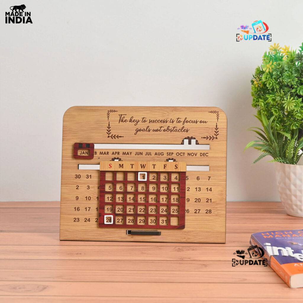 Wooden Lifetime Calendar with date Print ( Model No : 02) Design 2.2 Scaled 900x900
