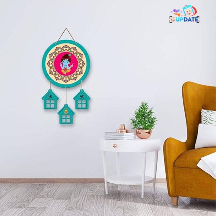 Krishna Design – Personalized Welcome Name Board (Sublimation Print Or Photo Print Available)