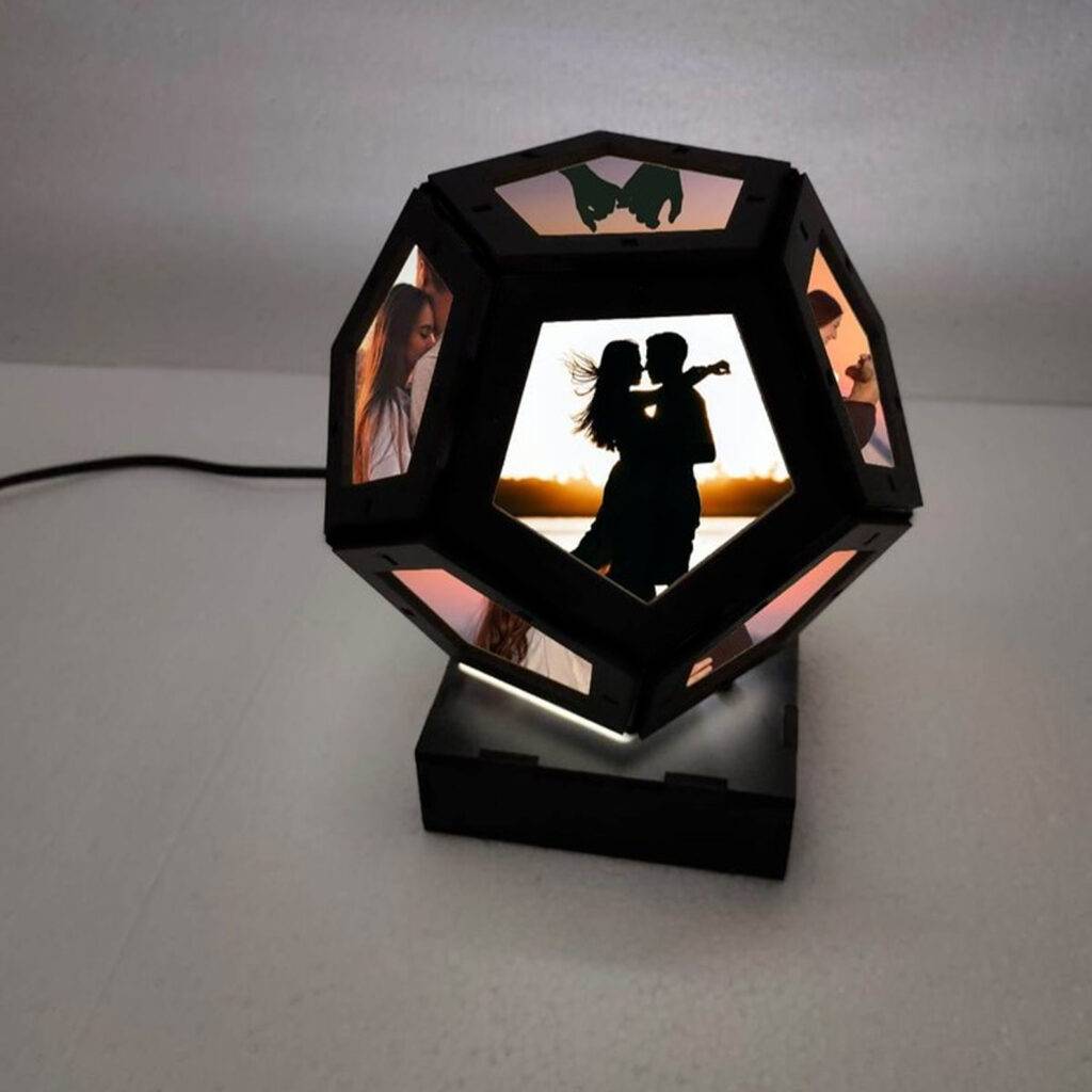 7 x 8 Pentagon lamp Sublimation print Personalized Rotating lamp with 11 Photos ( 7 x 8 inch) Pentagon Lamp 1 Scaled 900x900
