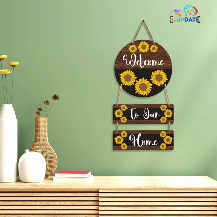 welcome to our home – Personalized Welcome Name Board (Sublimation Print Or Photo Print Available)