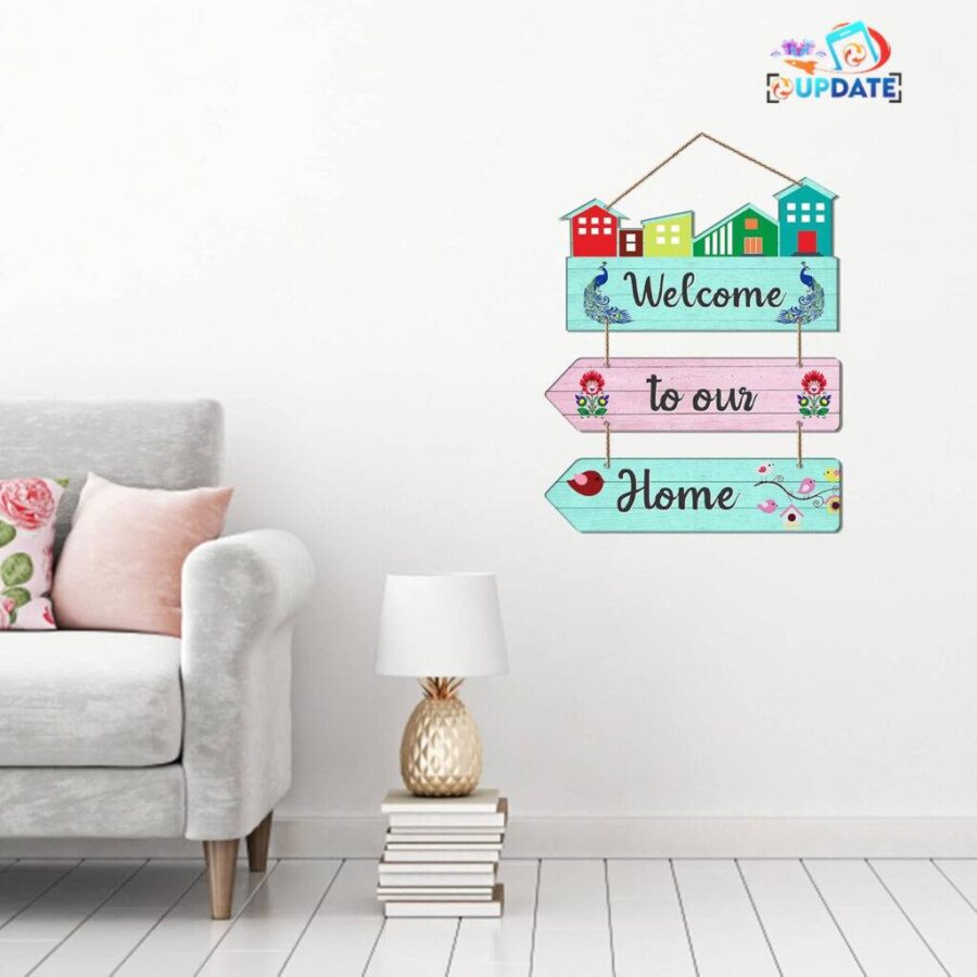 welcome to our home design 2– Personalized Welcome Name Board (Sublimation Print Or Photo Print Available)