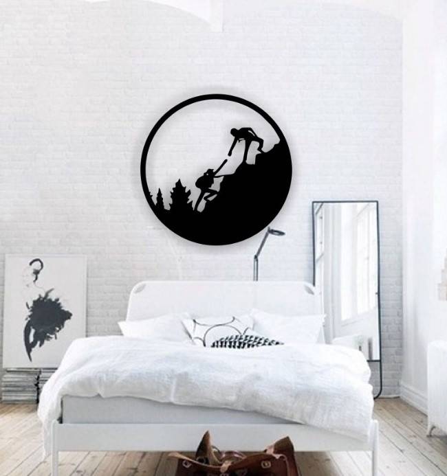 Climbing-wall hanging decor-E0015701 (Size : 20 x 20 Inch)