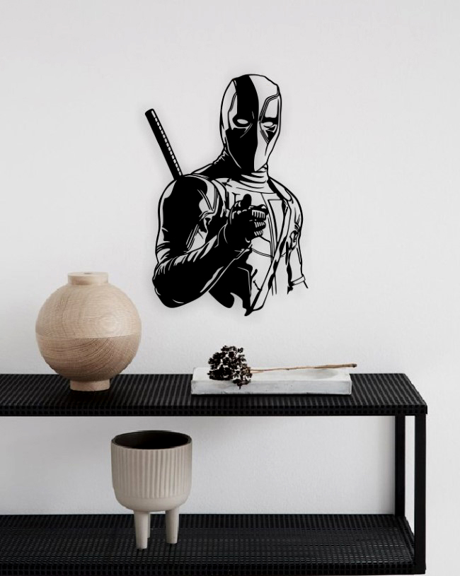 Deadpool-wall hanging decor-E0015754 (Size : 22 x 15 Inch)