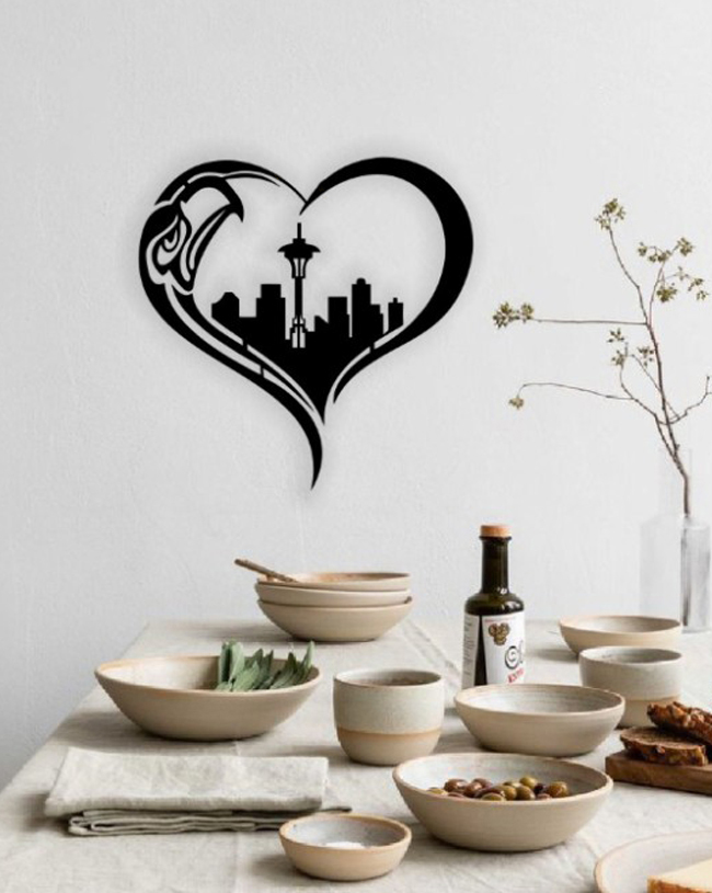 Eagle city-wall hanging decor-E0014738 (Size : 10 x 20 Inch)