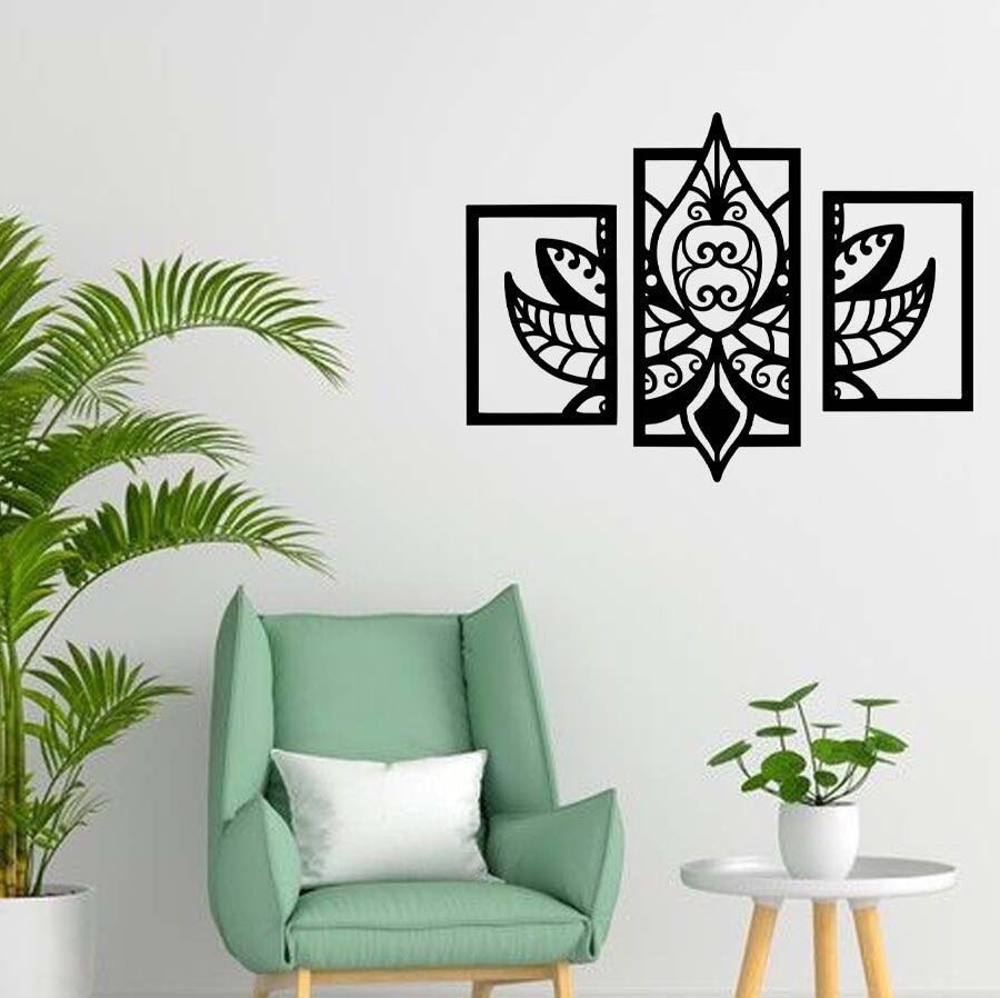Flower-wall hanging decor-E0021564(Size : 25 X 21 Inch)
