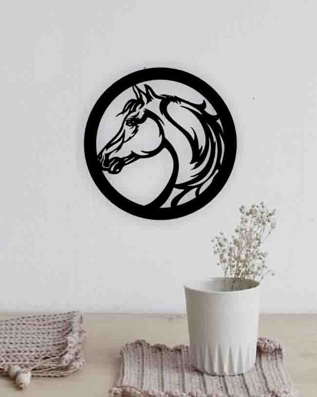Horse head-wall hanging decor  (Size : 16 x 16 Inch)
