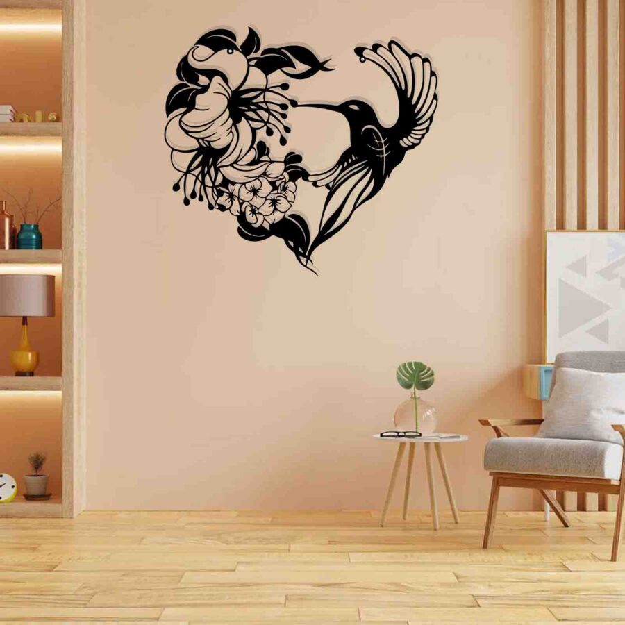 Hummingbird-wall hanging decor-E0022827(Size : 18 X 16 Inch)
