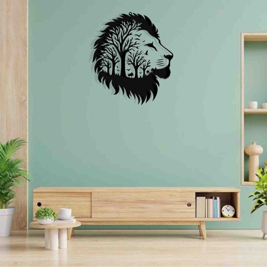 Lion-wall hanging decor-E0022208(Size : 18 X 20 Inch)