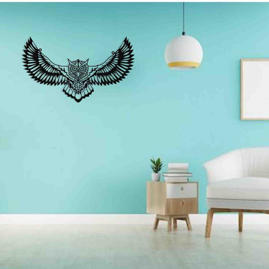 owl-wall hanging decor-E0022350(Size : 20 X 12 Inch)