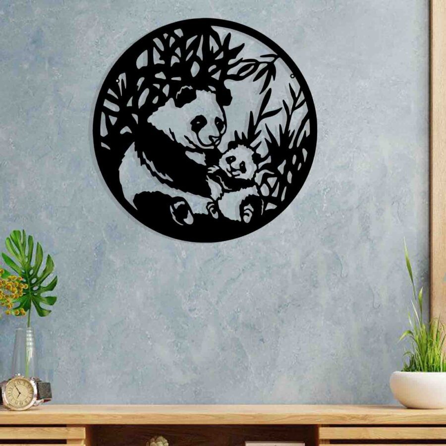 Panda-wall hanging decor-E0021152 (Size : 20 X 20 Inch)