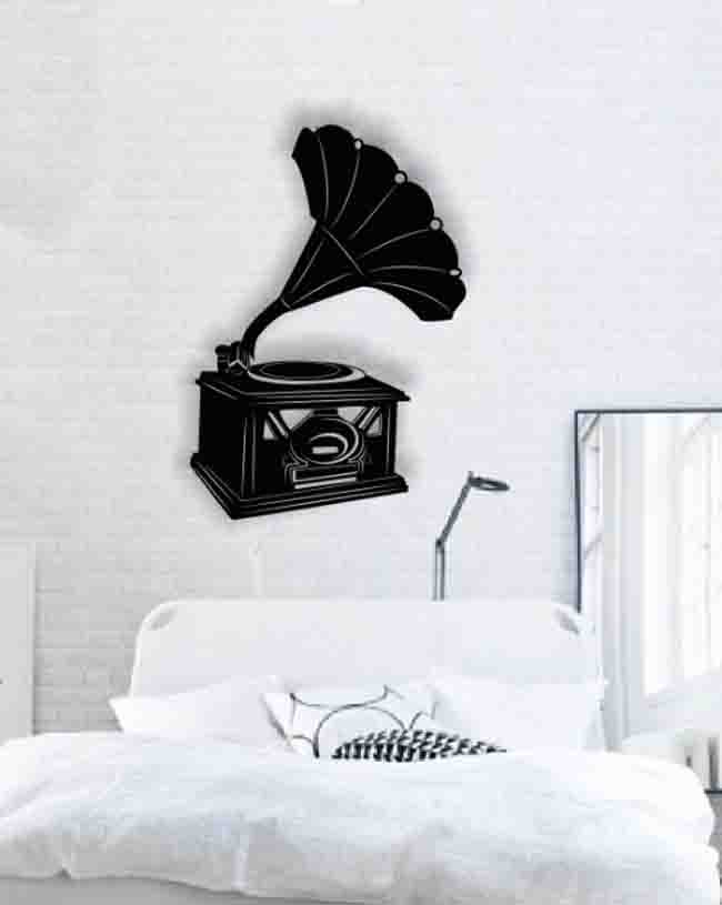 Phonograph-wall hanging decor E0013877 (Size : 16 x 22 Inch)