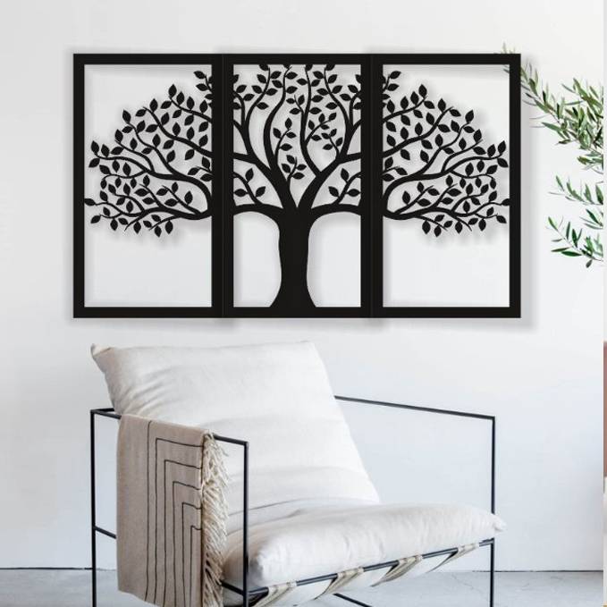 Tree-wall hanging decor-E0021476 (Size : 33 x 20 Inch)