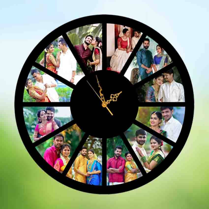 UWC005 – Round Wall Clock with 12 Custom Photos UWC 005 03