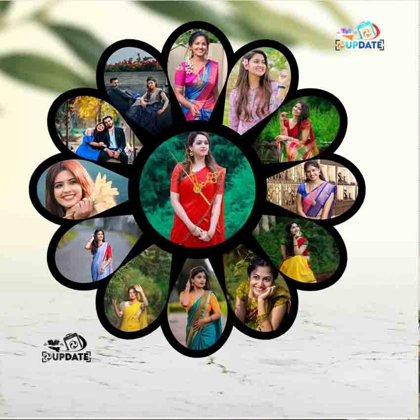 UWC0013– Personalized -Flower Shaped Photo Collage Wall Clock