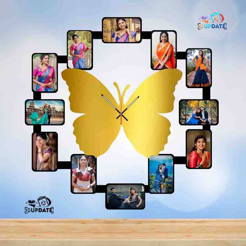 WC0021 – Butterfly Elegance Personalized Photo Wall Clock Uwc 0021 01