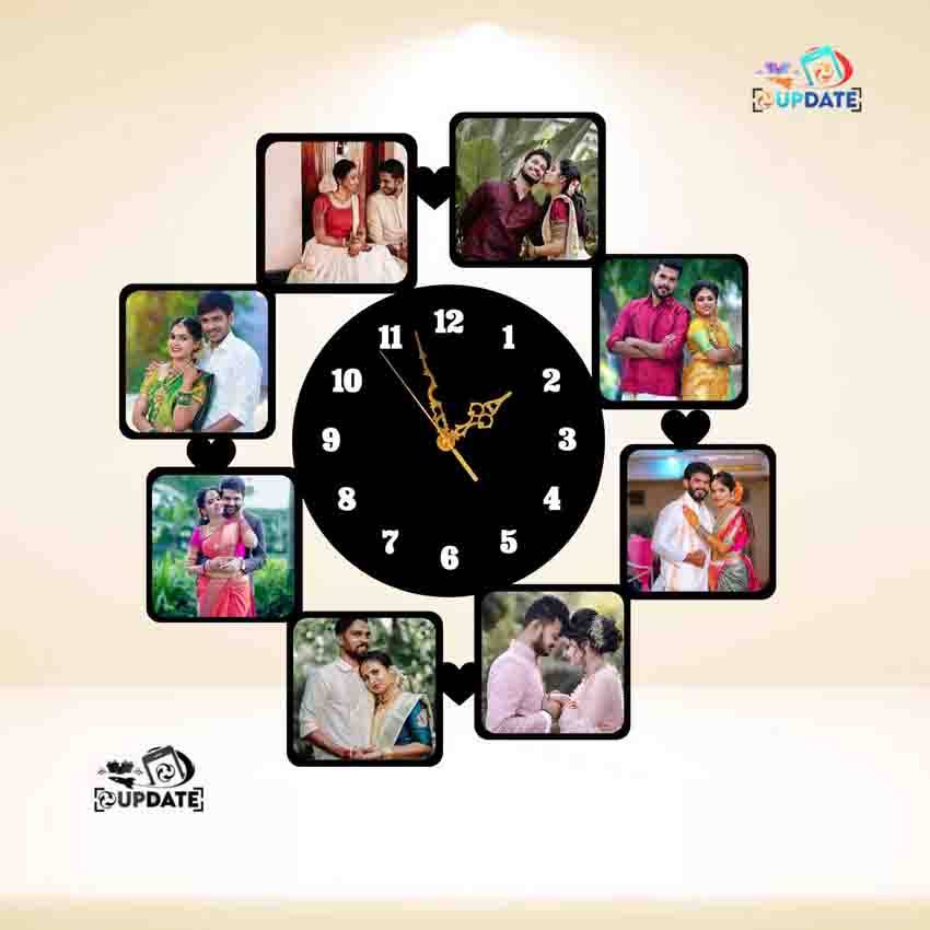 WC0024 – Square Collage Personalized Photo Wall Clock Uwc 0024 01