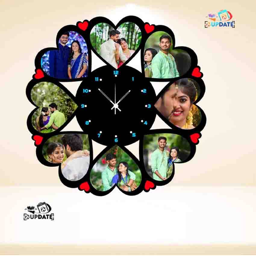 WC0025 – Heart Circle MDF Wall Clock-Romantic Edition