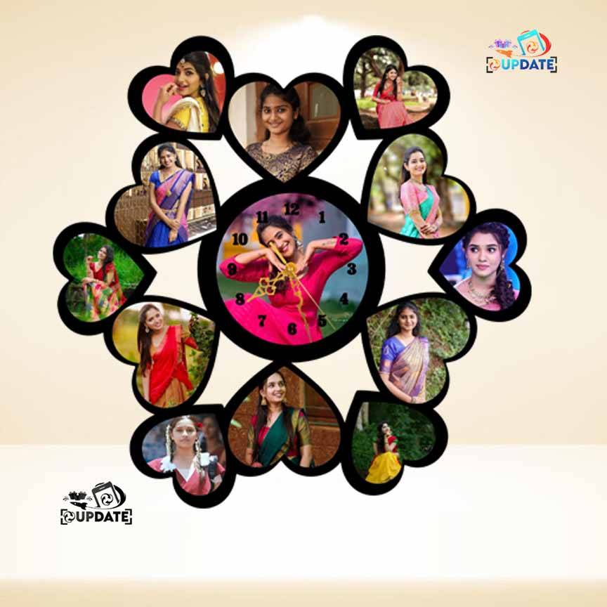 UWC0044 – Personalized Flower-Shaped Sublimation MDF Clock