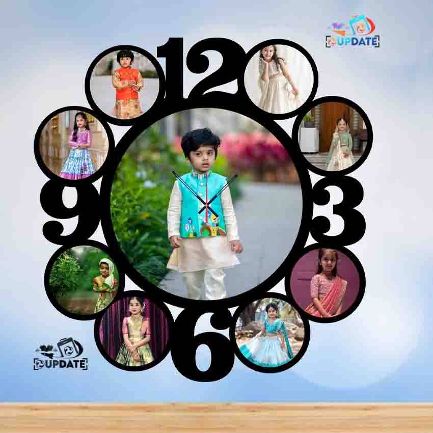 UWC007 – Round Wall Clock with 9 Custom Photos Uwc 007 03