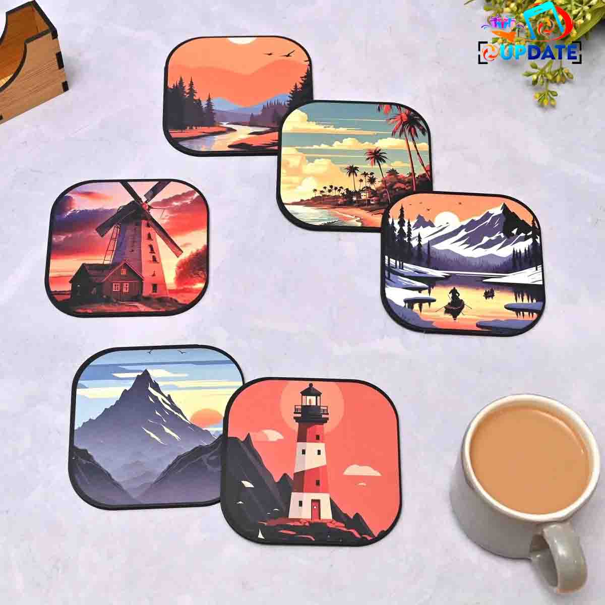 Scenic Sips- MDF Sublimation Coaster Set of 6 pcs 01 7 900x900