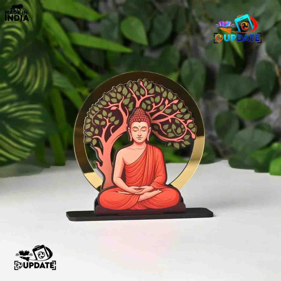 Buddha Idol Under Tree Table Top Showpiece