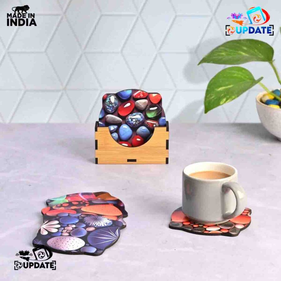Wild Vibes – Nature & Wildlife- MDF Sublimation Coaster Set of 6 pcs