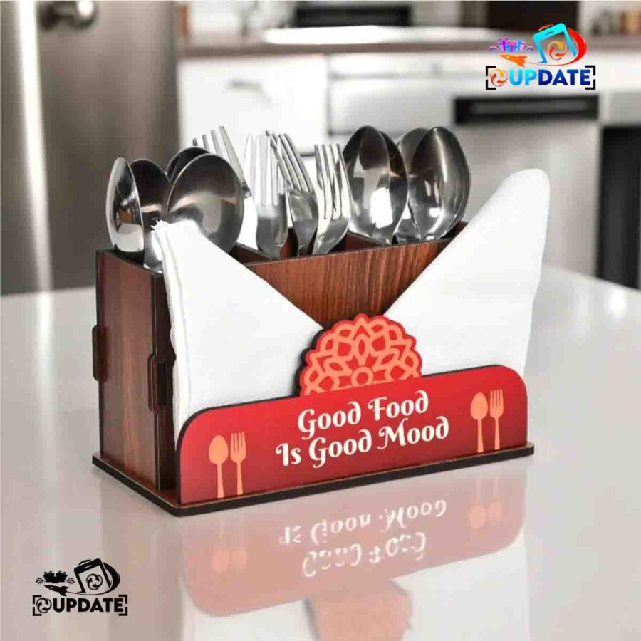 3-Compartment Condiment & Cutlery Holder