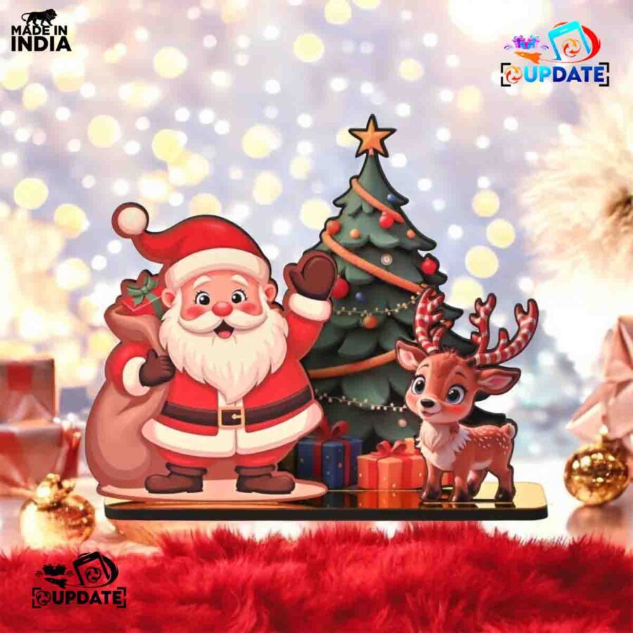 Santa’s Holiday Cheer – Christmas Table Top Showpiece