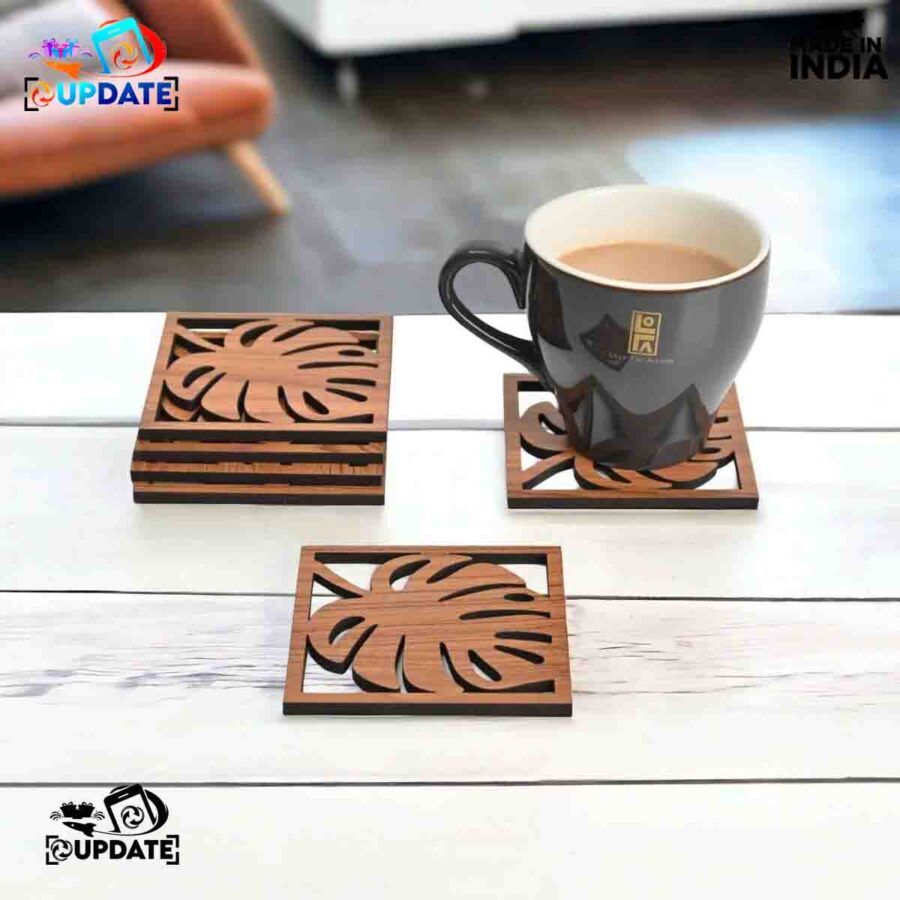 LeafCraft- MDF Sublimation Coaster Set of 6 pcs