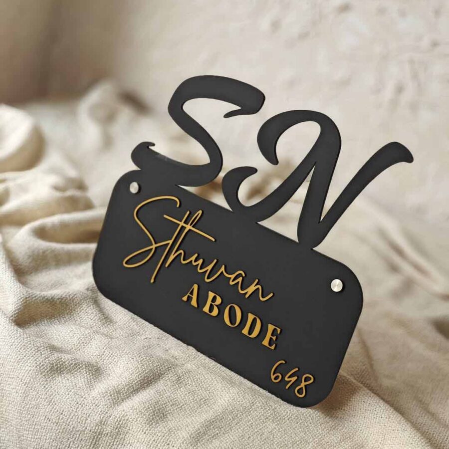 UHNB006- Personalized MDF House Name Board