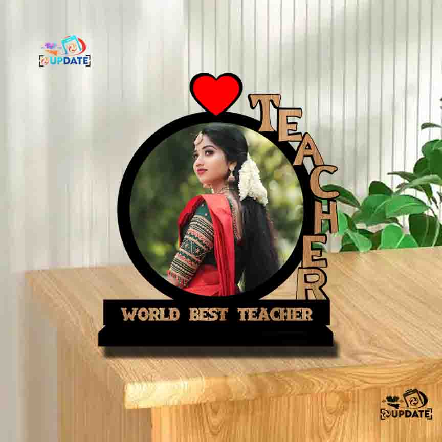 UTF0026 “World’s Best Teacher-2" – Table top  Sublimation MDF gift