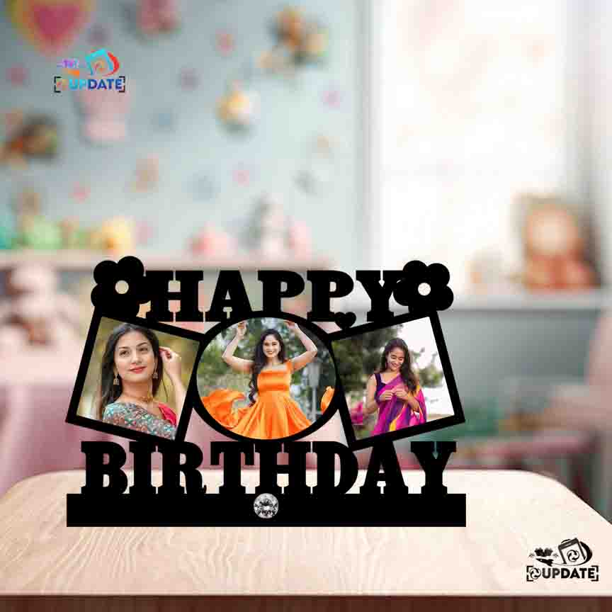 UTF0037 “Happy Birthday Memories" – Table top  Sublimation MDF gift